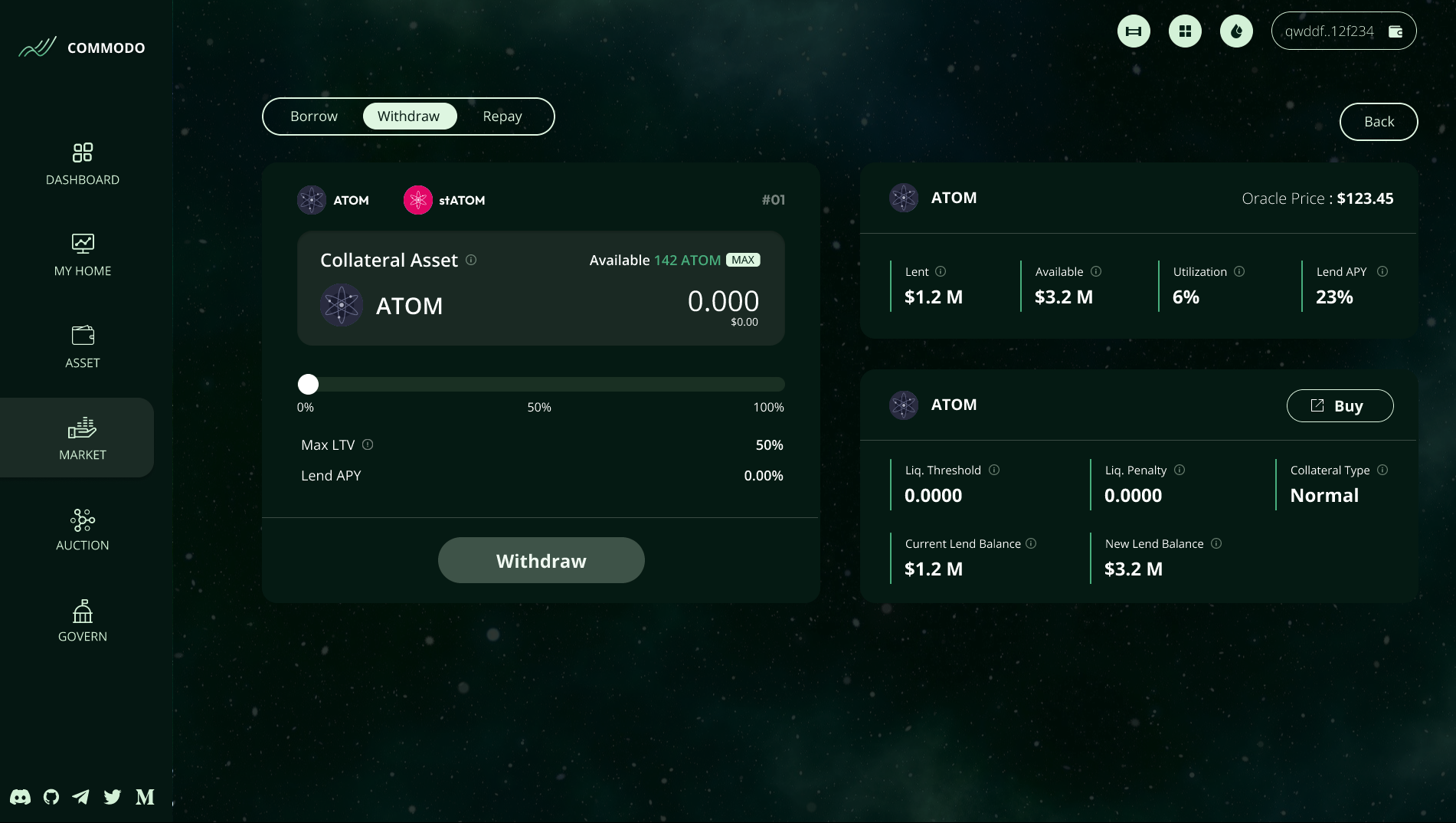 Market Withdraw Assets